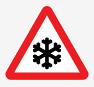 Ice road sign